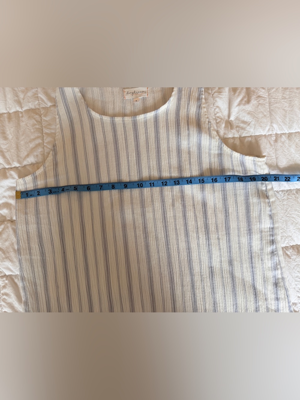 Light Blue & White Stripe Pajama Sleep Tank and Pant Set - Picture 12 of 16